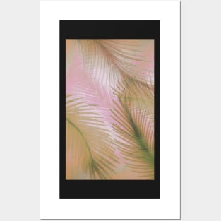 PRETTY PINK FEATHER PALM LEAF DECO POSTER EXOTIC BEACH ART PRINT Posters and Art